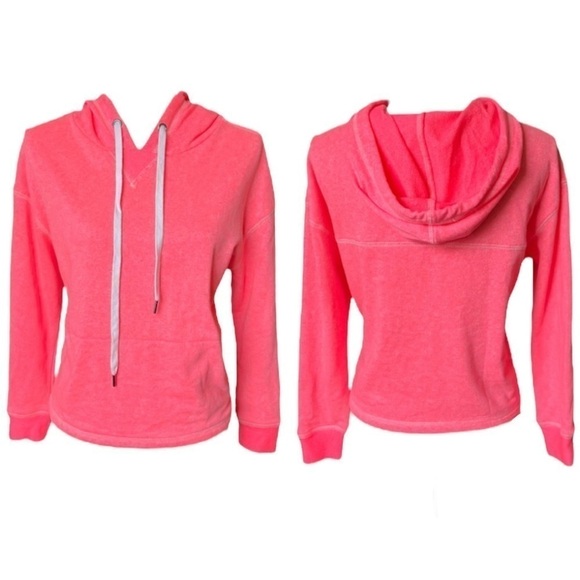 Steve Madden Neon Cropped Hoodie Sweatshirt sz S - Picture 10 of 11